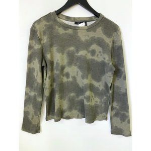 RDI thermal waffle knit long sleeve tie dye top NEW WITH TAGS